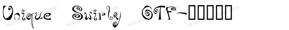 Unique Swirly OTF字体转换